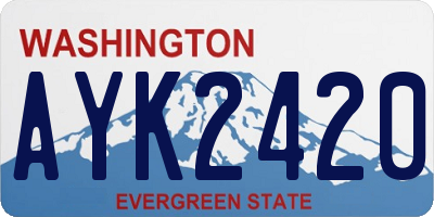 WA license plate AYK2420
