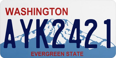 WA license plate AYK2421