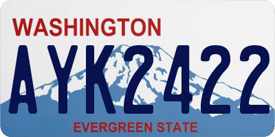 WA license plate AYK2422