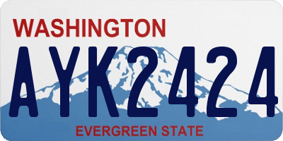 WA license plate AYK2424