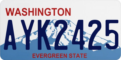 WA license plate AYK2425