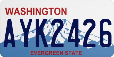 WA license plate AYK2426