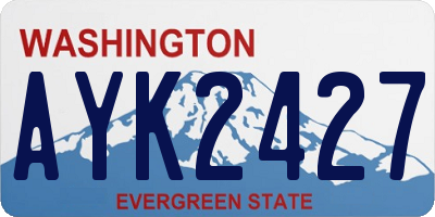 WA license plate AYK2427