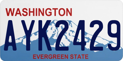 WA license plate AYK2429