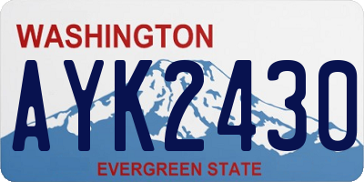 WA license plate AYK2430