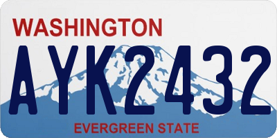 WA license plate AYK2432