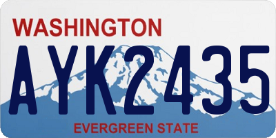 WA license plate AYK2435