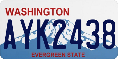 WA license plate AYK2438