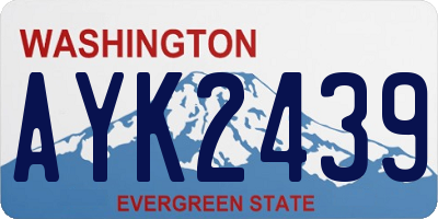 WA license plate AYK2439