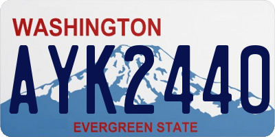 WA license plate AYK2440