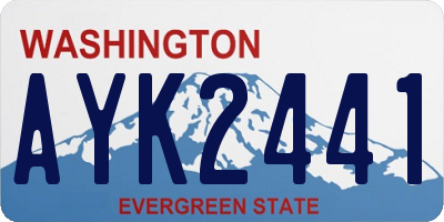 WA license plate AYK2441
