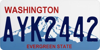 WA license plate AYK2442