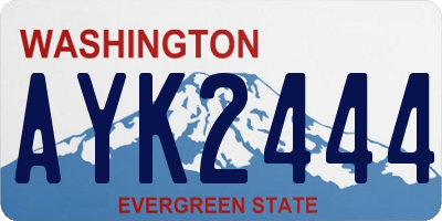 WA license plate AYK2444