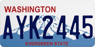 WA license plate AYK2445