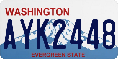 WA license plate AYK2448