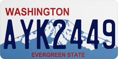 WA license plate AYK2449