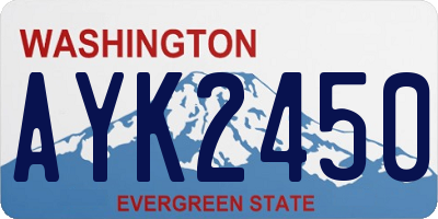 WA license plate AYK2450