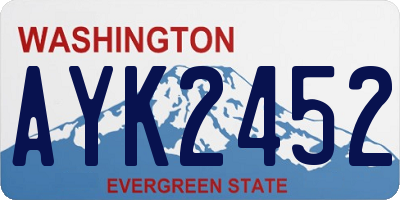 WA license plate AYK2452