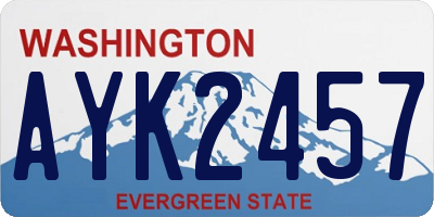 WA license plate AYK2457