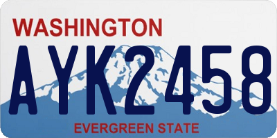 WA license plate AYK2458