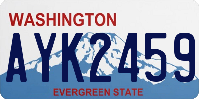 WA license plate AYK2459