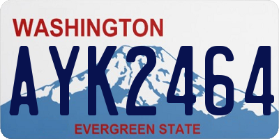 WA license plate AYK2464