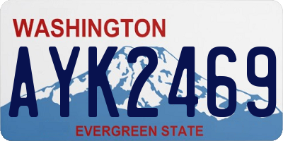 WA license plate AYK2469
