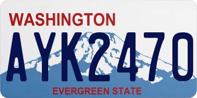 WA license plate AYK2470