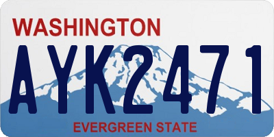 WA license plate AYK2471