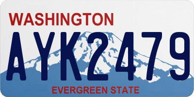 WA license plate AYK2479