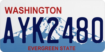 WA license plate AYK2480
