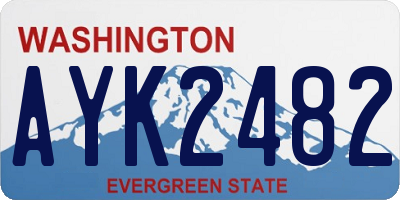 WA license plate AYK2482
