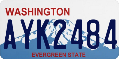 WA license plate AYK2484