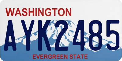 WA license plate AYK2485