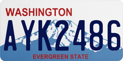 WA license plate AYK2486