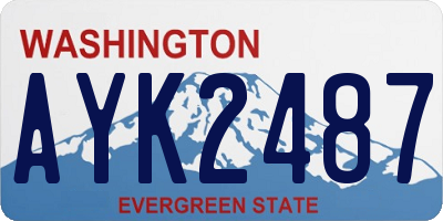 WA license plate AYK2487
