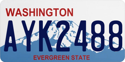 WA license plate AYK2488