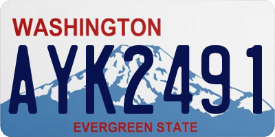 WA license plate AYK2491