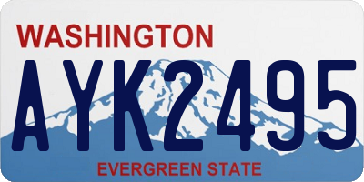 WA license plate AYK2495