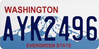 WA license plate AYK2496