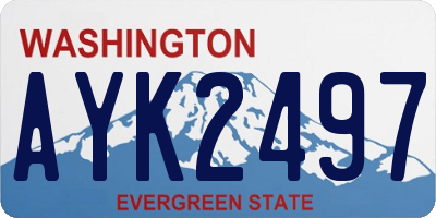 WA license plate AYK2497