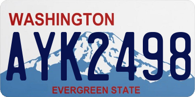 WA license plate AYK2498