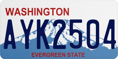 WA license plate AYK2504