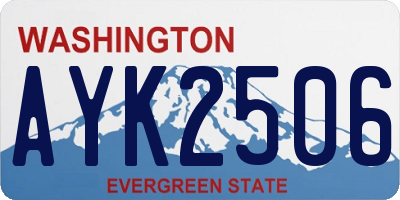 WA license plate AYK2506