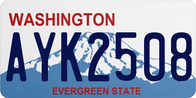 WA license plate AYK2508