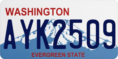 WA license plate AYK2509