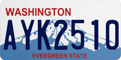 WA license plate AYK2510