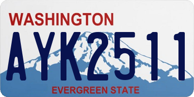 WA license plate AYK2511