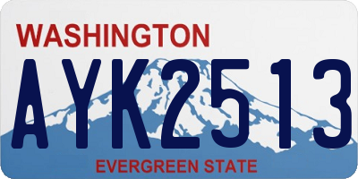 WA license plate AYK2513