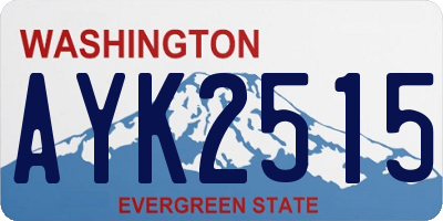 WA license plate AYK2515